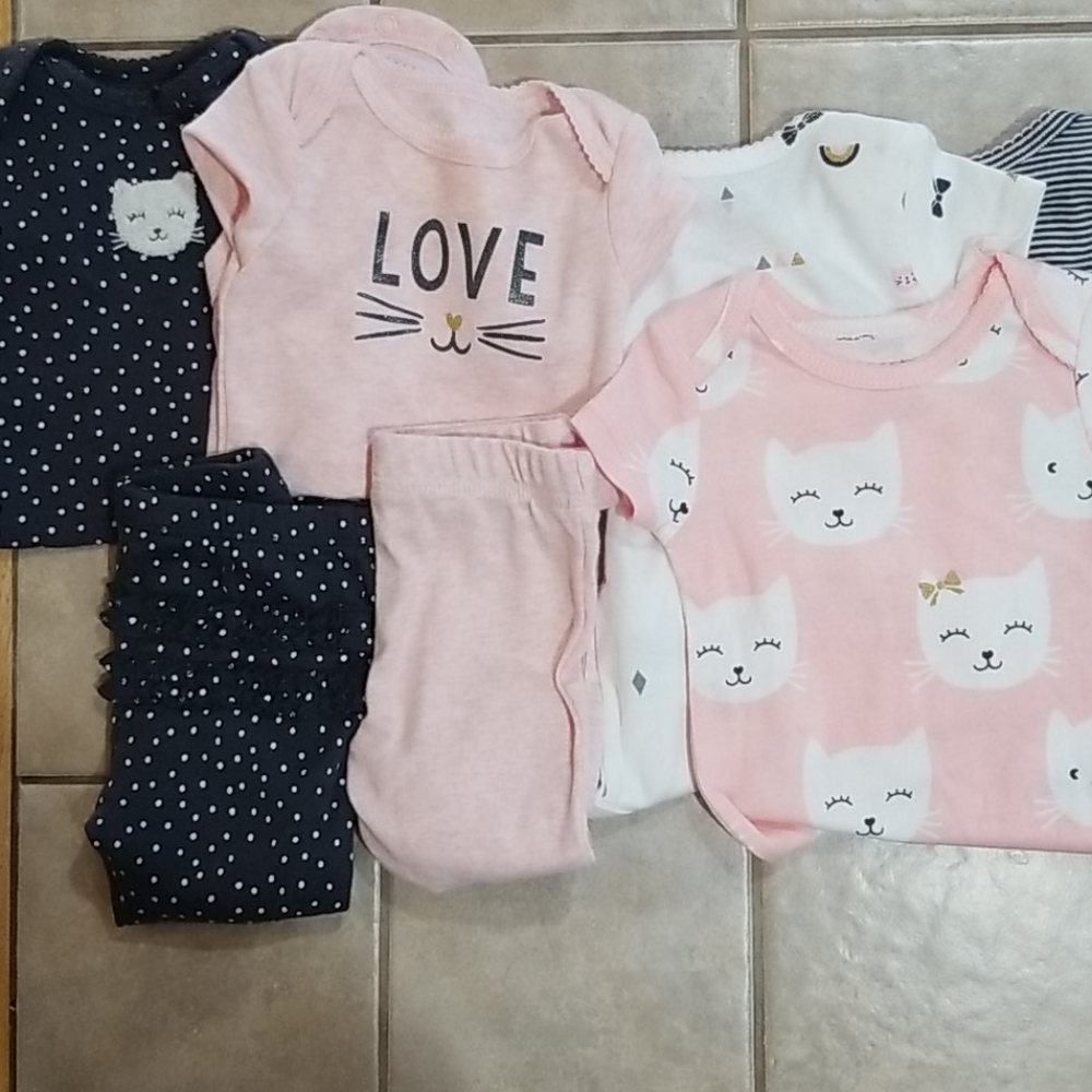 Baby girl size 3M lot - 7 pieces